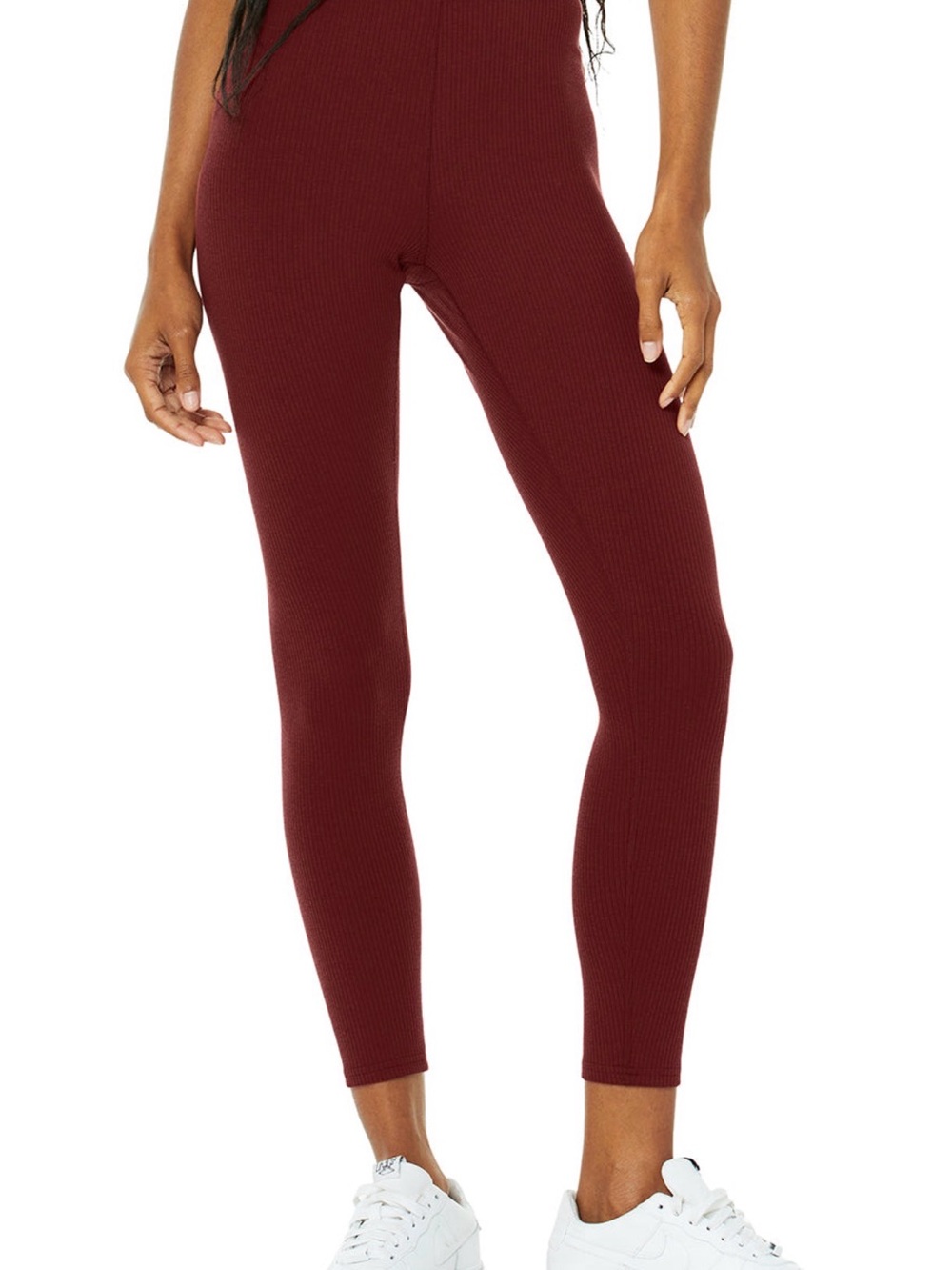 ALO Ribbed Leggings Red, Medium